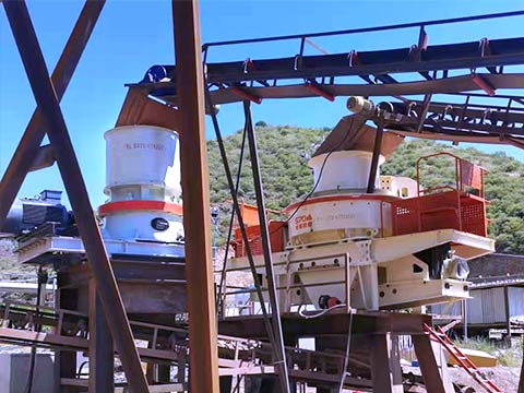 邵阳隆回石灰石尾料破碎生产线现场