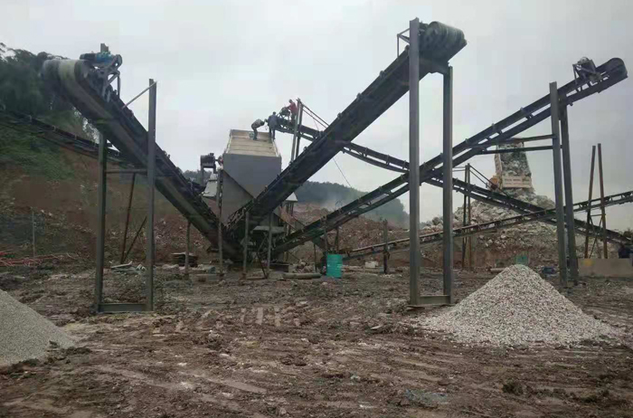 生产石子的客户现场