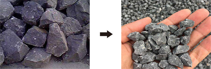 玄武岩石生产石子