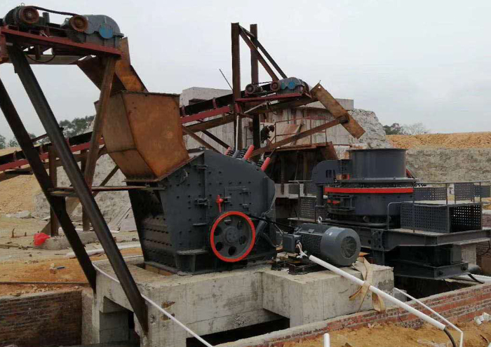 VSI制砂机工作现场