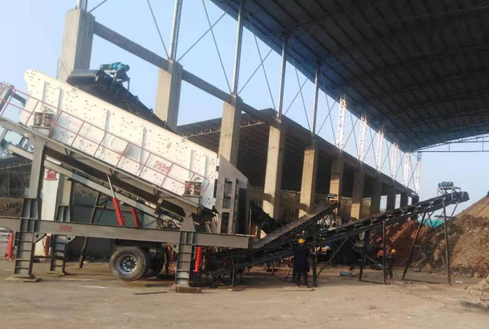 轮胎式振动筛沙机