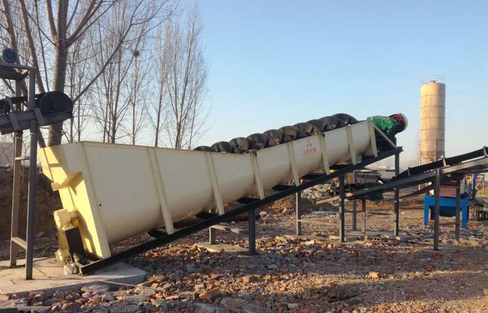 螺旋洗砂机客户现场