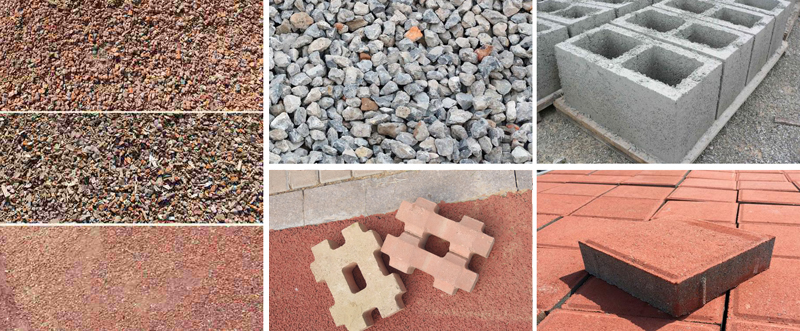 建筑垃圾粉碎后生产再生砖