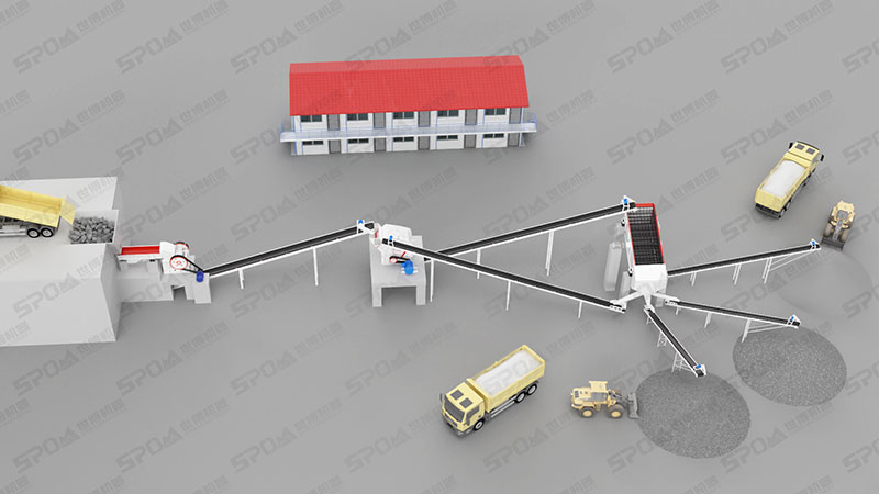 石头磕子石子的生产线流程