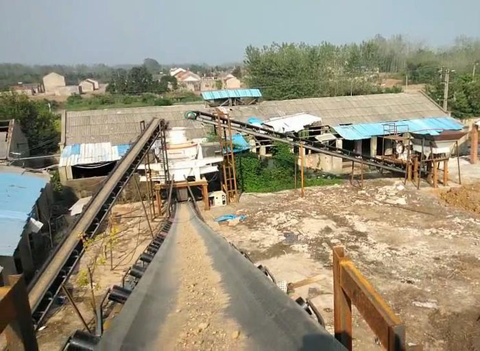 人工沙子生产现场