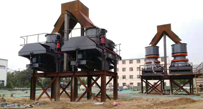 制砂设备安装现场