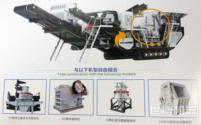 履带式破碎站可以搭载的破碎机