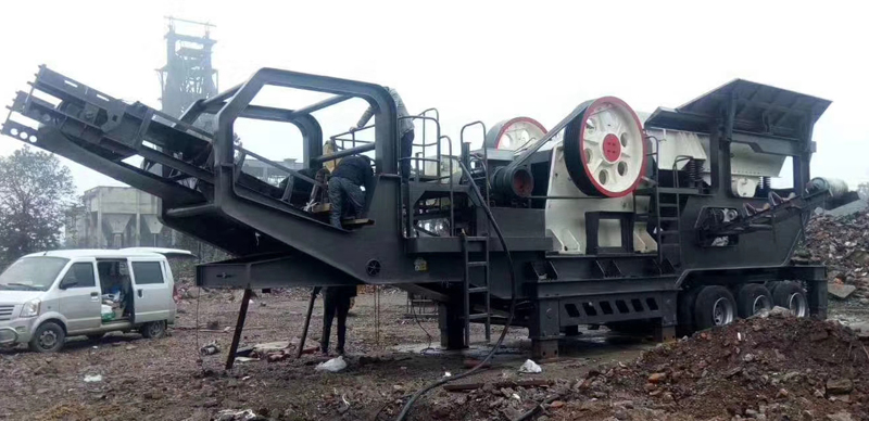 建筑垃圾破碎现场