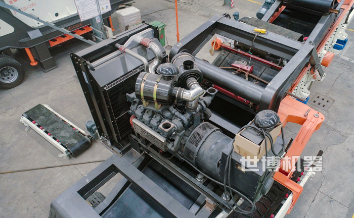 履带式圆锥破碎站动力装置