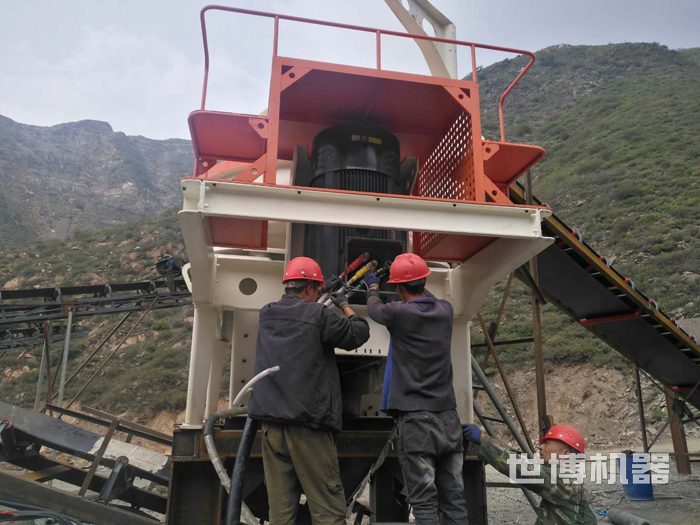 打沙机的安装现场