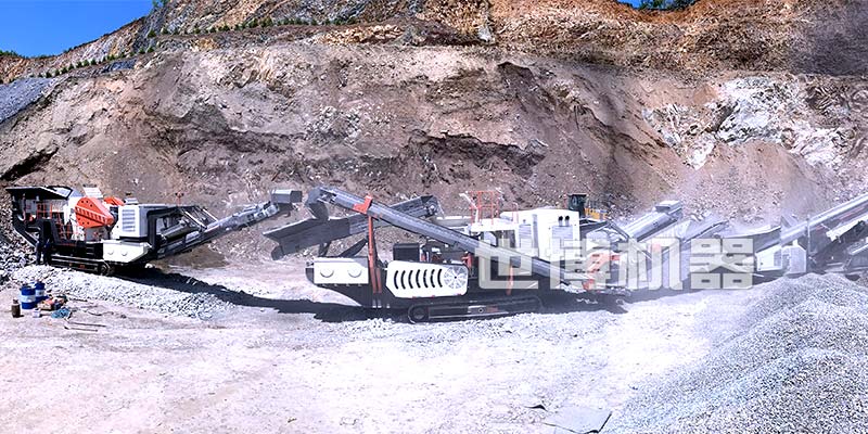 生产石子和沙子现场
