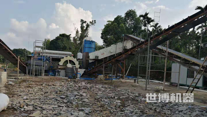 洗砂机工作现场