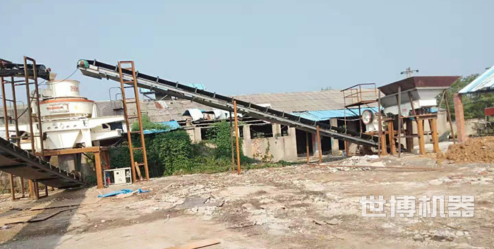制砂机工作现场