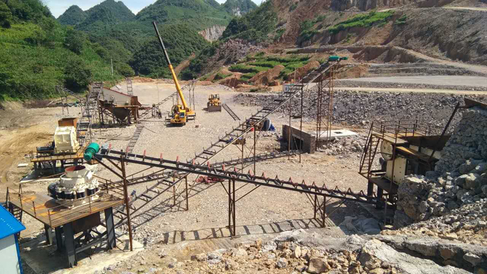 破碎生产线安装现场