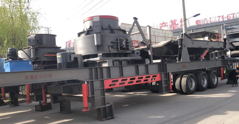 移动制砂机组装车间