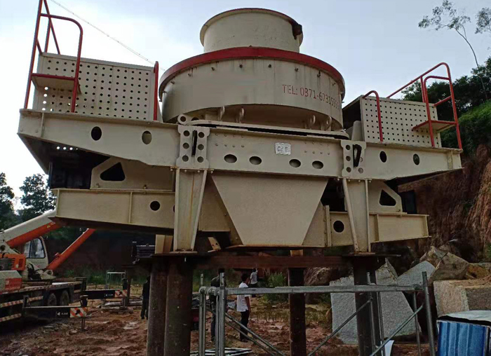 制砂机安装现场