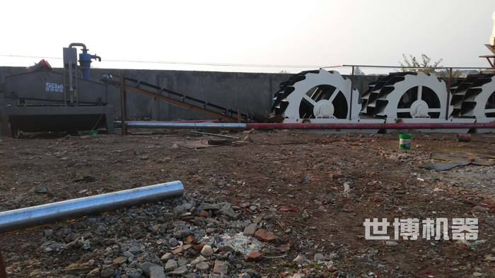 轮斗洗砂机现场图片