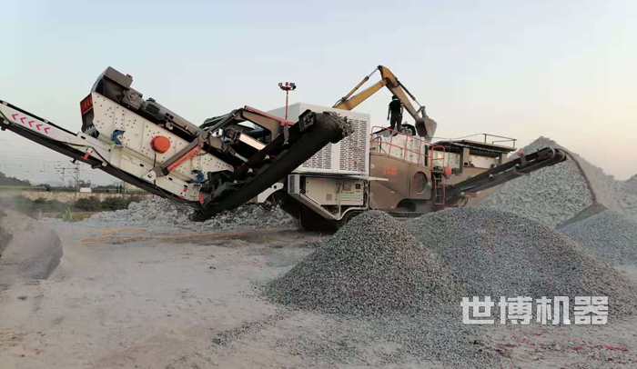 履带式反击破破碎石料的效果