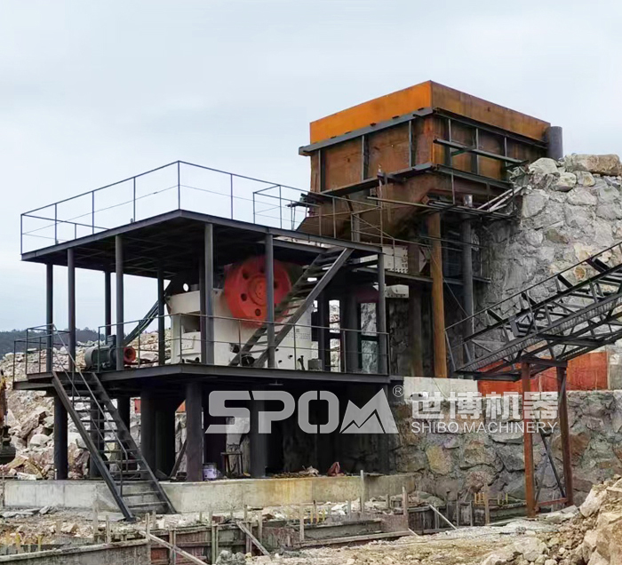 颚式破碎机安装现场