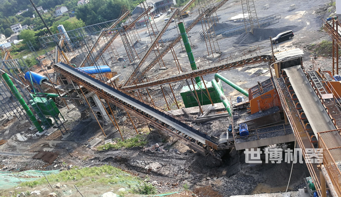 带收尘器的石料生产线