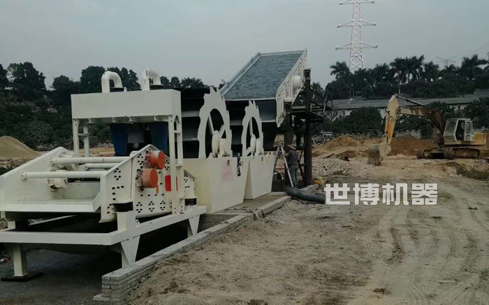 洗砂回收现场