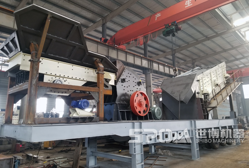 移动重锤破振动筛一体式破碎机设备