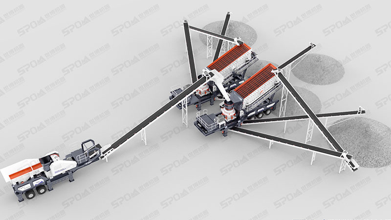 移动式破碎站磕石子生产线
