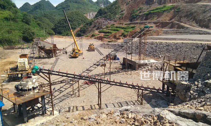 石子生产线现场图