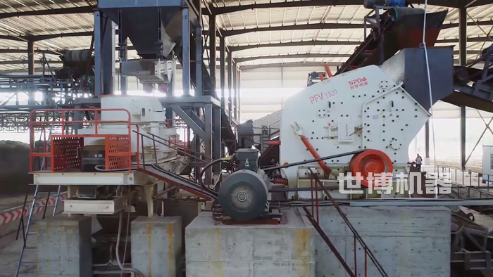 石子整形机与反击破搭配使用现场图