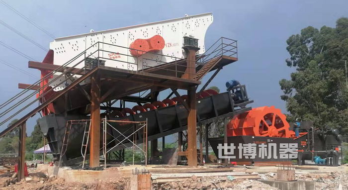 洗砂机安装现场