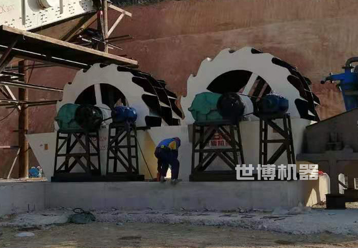 洗砂机工作现场