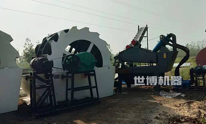 两台洗砂机串联使用