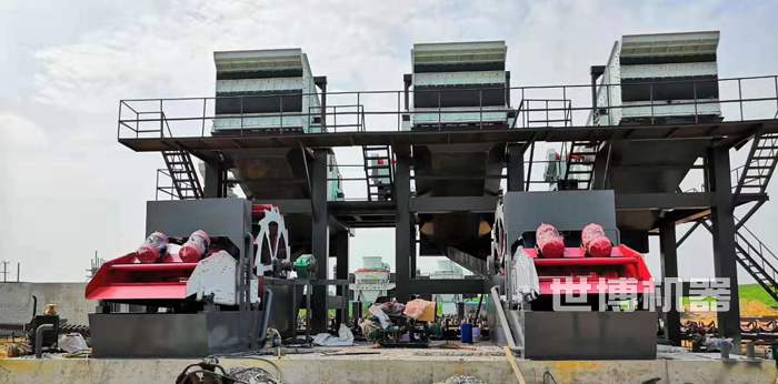 洗砂机与振动筛配合使用