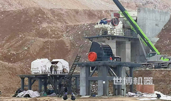 石子生产线安装现场