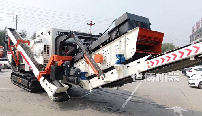 带传送带的碎石机履带式碎石机