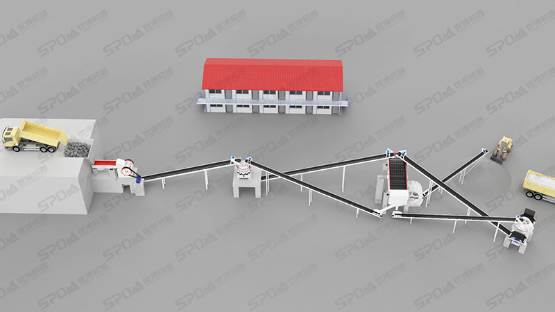石料破碎生产线三段二闭路设计图