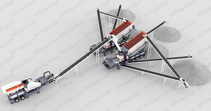 移动式石料破碎站组成生产线