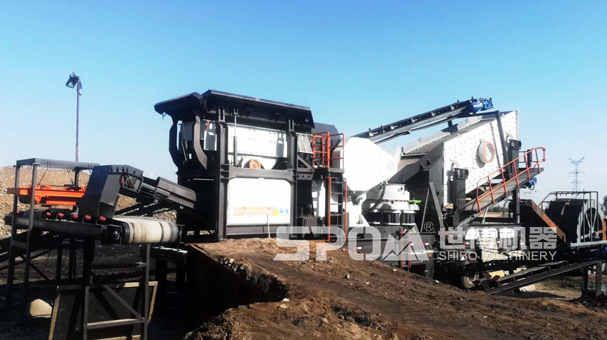 移动四组合破碎站颚破圆锥破