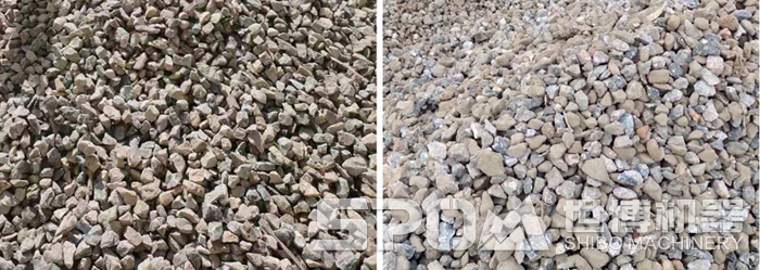 原生石子与再生石子对比图