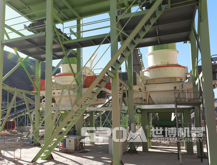 立式制砂机安装现场图