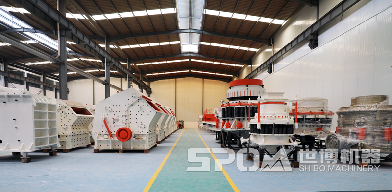 世博机器打石头的机器生产车间