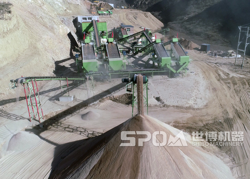 使用青石作为原料生产的机制砂