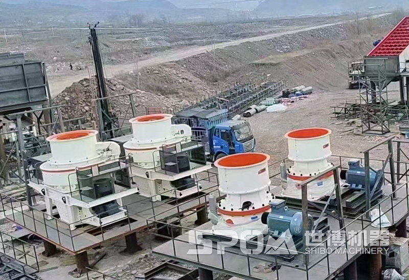 石头制砂机安装现场