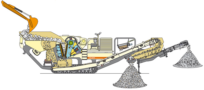 履带式颚破结构图原理图